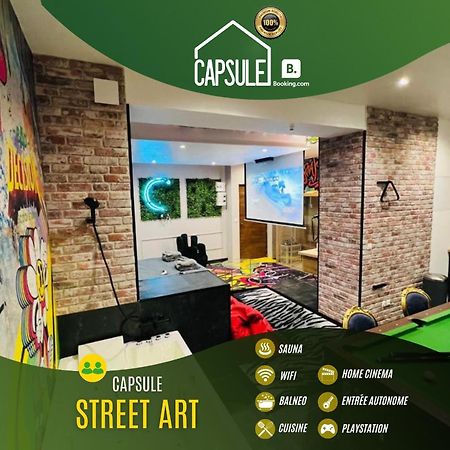 Capsule Street Art - Sauna- Jacuzzi - Playstation 5 - Billard - Netflix - Home Cinema - Terrasse Douai Extérieur photo